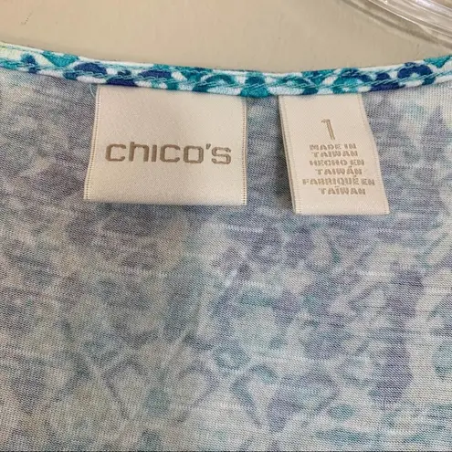 Chico's Chico’ Blue Mixed Print Top