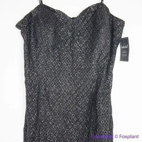 City Chic NEW Luxe Maxi estravaganza tinkerbell black shimmering dress slit, L