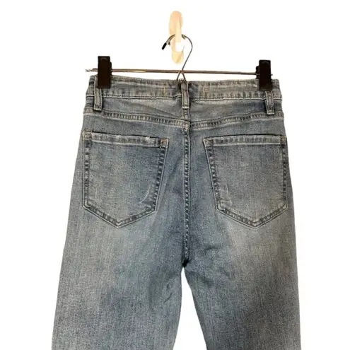 Eunina Blue Ripped Destroyed Skinny Ankle Denim Jeans Women Junior Sz 3