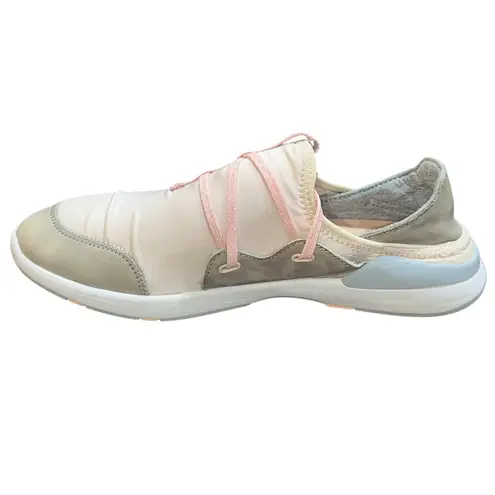 Women's OLUKAI Miki Li Sneaker Pearl Blush/Pale Grey Size 9.5 Water Beach Boat Pink