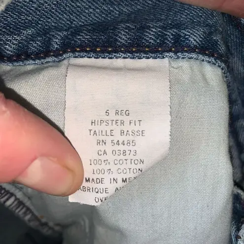 American Eagle distressed Hipster flare normcore size 5 jeans Blue