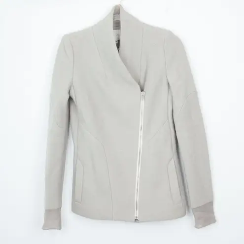 IRO Curty Virgin Wool Moto Style Blazer Jacket Size 38