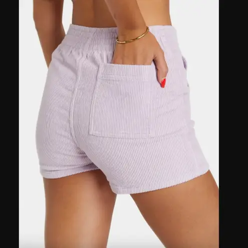Hammies Powder Purple Corduroy Mini High Rise Shorts 26"