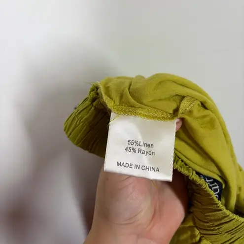 Kourt Linen Blend Skort Matching Set Size Medium Green