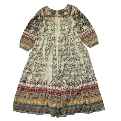 Anthropologie NWT  Bhanuni by Jyoti Avery Far Fields Beaded Midi Dress 0 $248