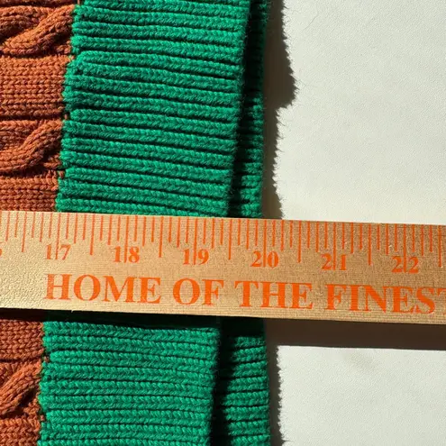 Shiny by Nature Color Block Cable Knit Sweater Vest Women's 2XL colorblock Brown Size undefined