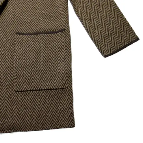 J.Crew NWT  Sophie in Hickory Chevron Open-Front Sweater Blazer Cardigan XXS 2XS - Image 5