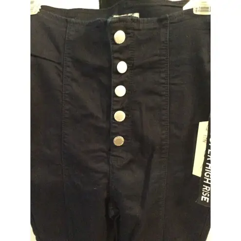 Denim Blvd New NWT High Waist Button Fly Skinny Frayed Hem jeans Size 9
