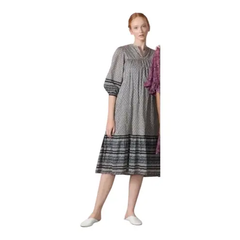 Anna Sui x Uniqlo Boho Peasant Midi Dress - Cotton - Size Large