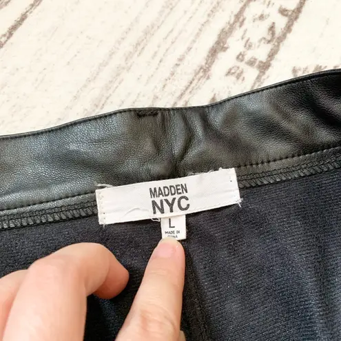 Madden NYC Black Faux Leather Mini Skirt US Large