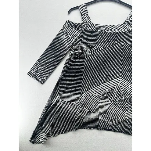 Vintage Clara Sun Woo Women's Cold Shoulder Tunic Size S Black White