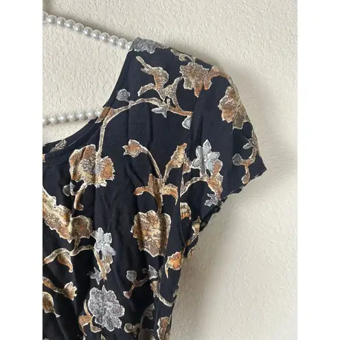 All that jazz Vintage 90's Dress Maxi Floral Short Sleeve A Chorus Line Dress