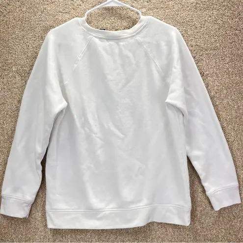 Imperfect Farm Fresh Christmas Trees Graphic Sweatshirt cotton blend sz medium White