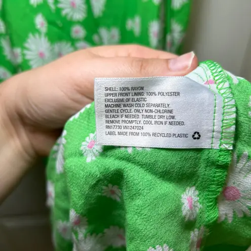 NEW Rixo Target Green Daisy Floral Print Midi Dress Size 14 Cottagecore girly