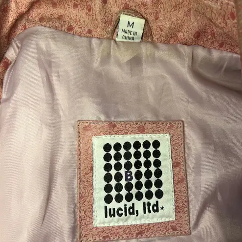 B Lucid Women's Vintage Pink Leather Jacket Size M Size M
