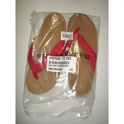 New Womens 11 B M Flip Flops Thong Sandals Shoes Revitalign Red Stud Orthotic