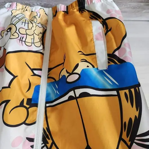 Members Only Garfield & Odie Paw Print Graphic Windbreaker Jacket Cartoon M