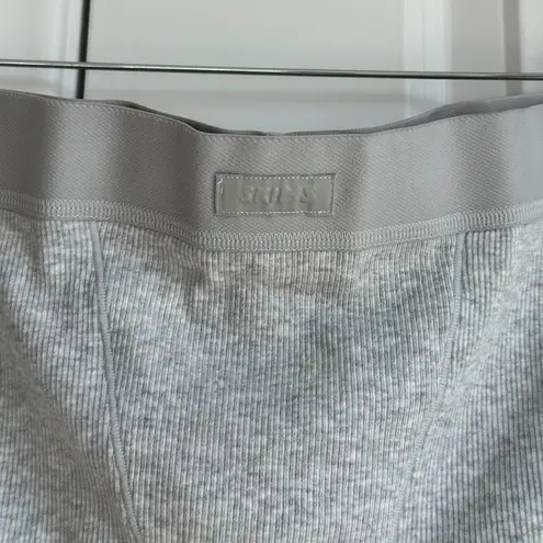SKIMS Cotton Rib Boxer in Light Heather Grey, Size Medium