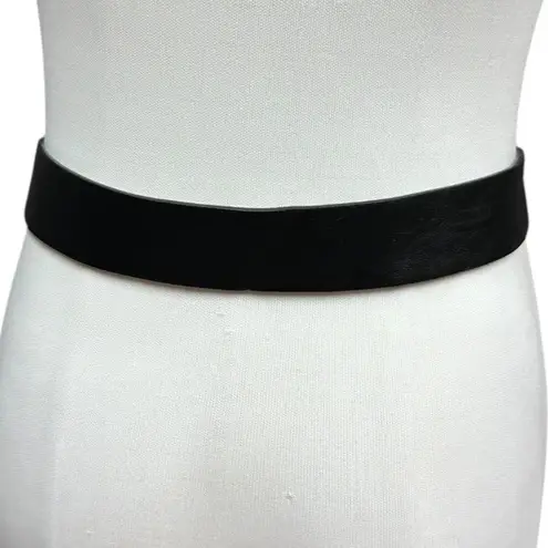 Women's Leather Black & Silver Double Heart Fashion Coquette Chic Belt One Size