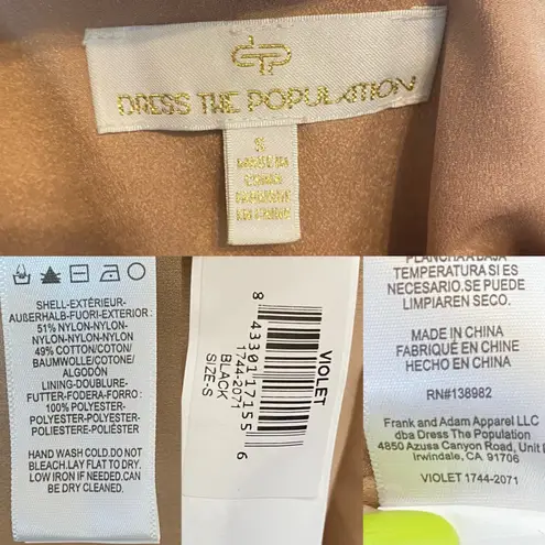 Dress the Population One Shoulder Lace Violet Dress