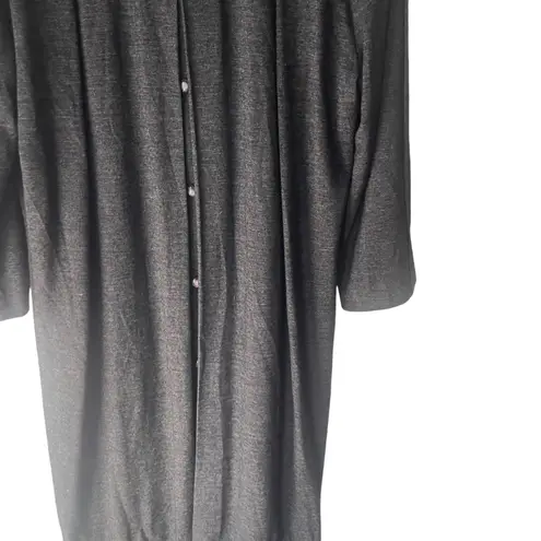 Ten Eleven Vintage 90s Size XL 70% Wool Grey Double Breasted Trench Coat Gray