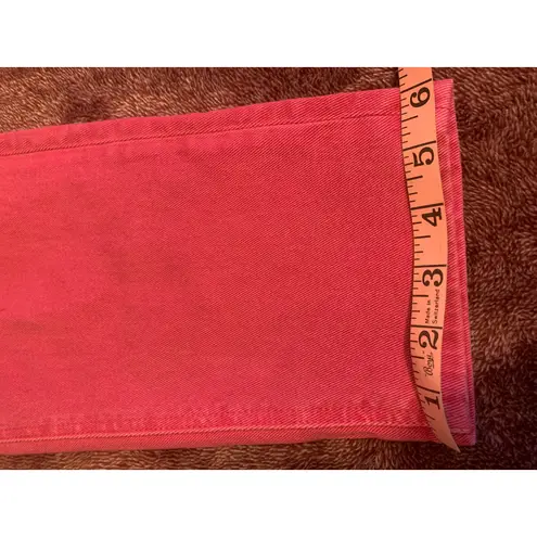 Q2 Premium Denim Women's Medium Straight Cut Bright Pink Jeans NWT Size 4