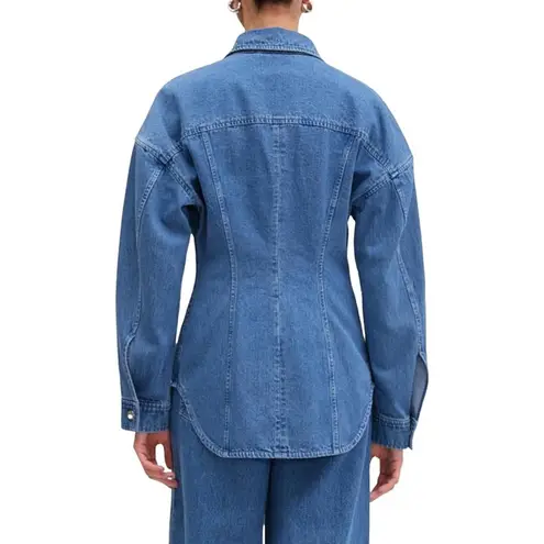 Torn By Ronny Kobo Stylish Denim button up blouse NEW