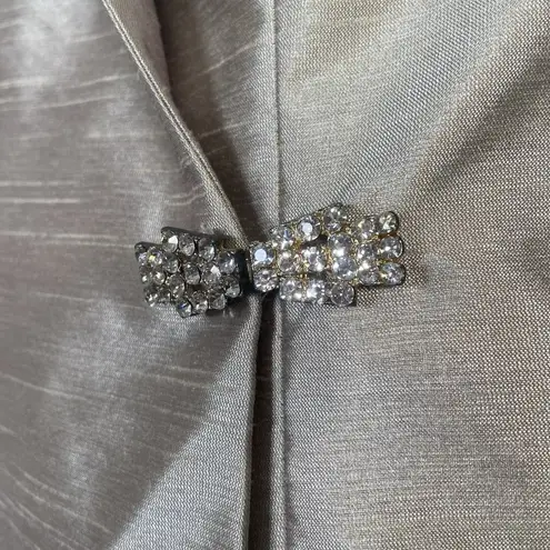 Alex Evenings Formal Suit Womens Size 6 Champagne Shimmer Skirt Jacket Wedding