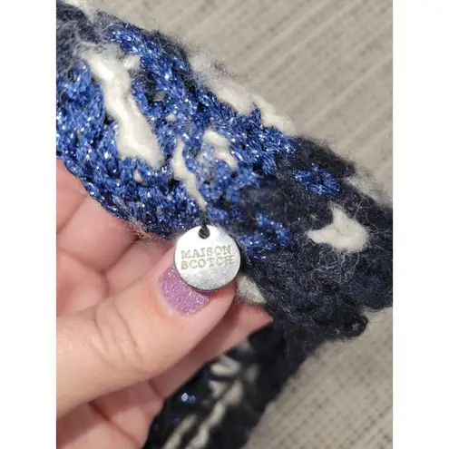 Scotch & Soda Fair Isle Crewneck Sweater Blue size Medium