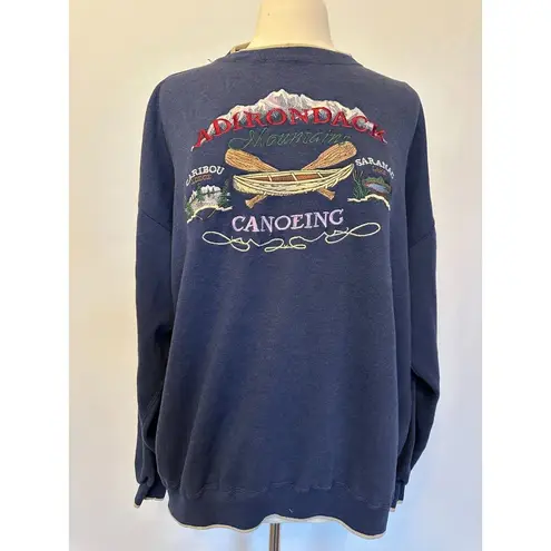 Vintage Red Cliff Trading Co Blue Adirondack Crewneck Sweatshirt Size XL - Image 8