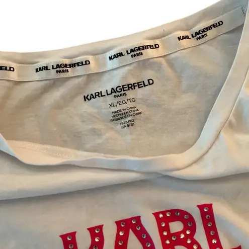 Karl Lagerfeld Paris White Graphic short sleeve T-Shirt XLcasual graphic print