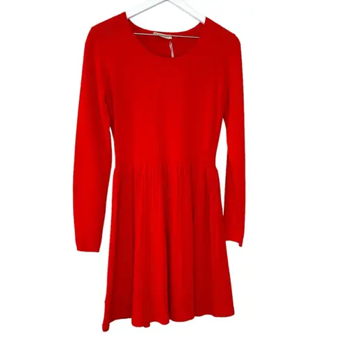 WHISTLES Red Long Sleeve Fit & Flare Dress Women’s Size 8