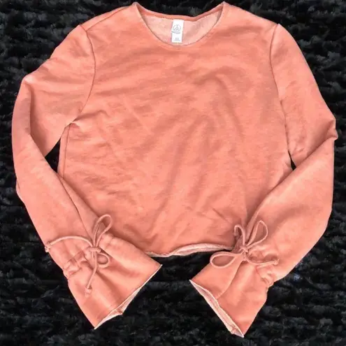 Alternative Apparel Boho Bell Sleeve Crop Sweatshirt