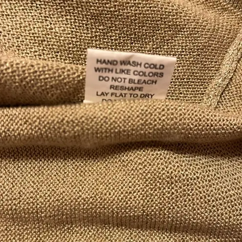 Elementz tan and gold cardigan with attached camisole size small - Image 8
