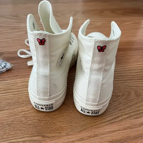 Converse  platform sneakers with charms