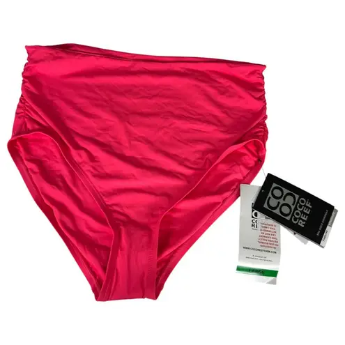 Coco reef U95208 Hot Pink Impulse Rollover Bikini Bottoms Size Large NEW