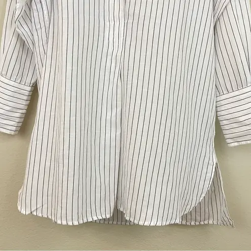 Nili Lotan Loria Tunic Striped Shirt Dress Linen