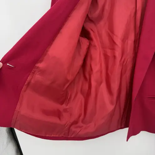 MaxMara Red Wool Blazer Jacket Womens Size US 8 Preppy