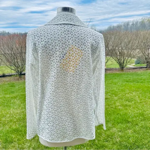 Susan Graver Eyelet Blazer Jacket