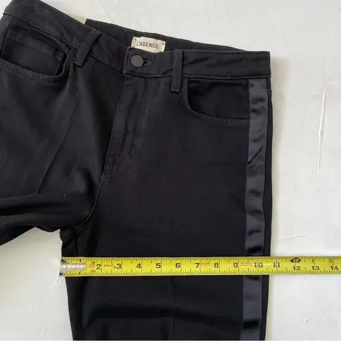L'Agence BRAND NEW 'THE SOLANA' BLACK FLARED TUXEDO STRIPED JEANS SIZE 28 NWOT