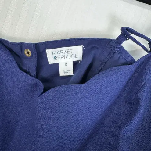 Market & Spruce Navy Blue Fit & Flare Mini Dress Size Medium Spaghetti Straps