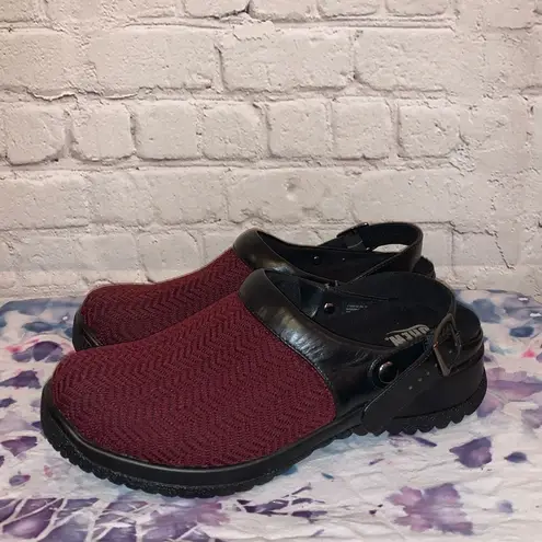 Drew NWOT Savannah Mule Clog Slingback Burgundy