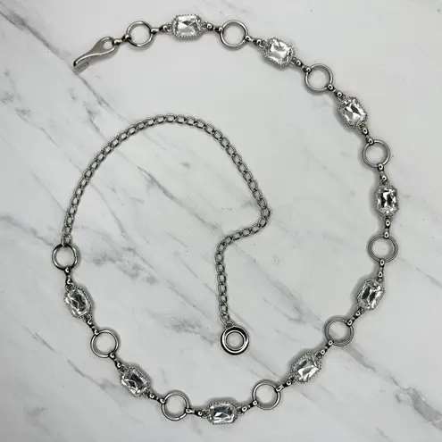 Rhinestone Silver Tone Chain Link Belt Small/Medium (S/M) ✨