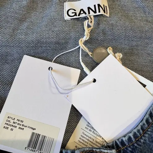Ganni Denim long sleeve mini dress size 32 / US 0