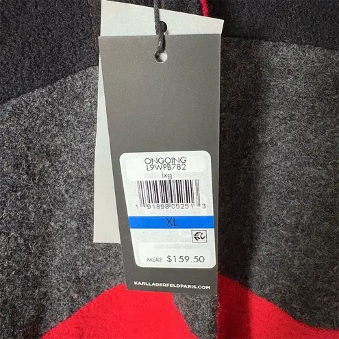 Karl Lagerfeld Paris Women's XL Striped Wool Blend Button