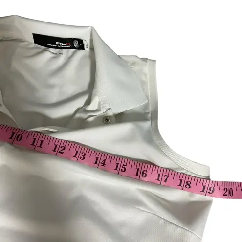 RLX Ralph Lauren Classic Fit Sleeveless Tour Polo Shirt M White Size L