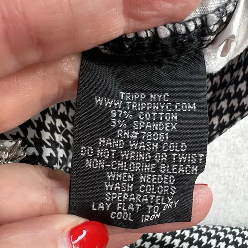 Tripp NYC Jrs 7 Jeans Houndstooth Low Rise Grunge Goth Emo Whimsigoth Stretch