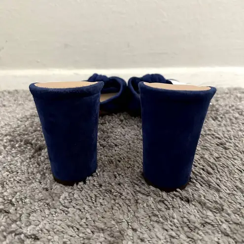 Veronica Beard NEW Ganita Knit-Front Heels in Blue Suede