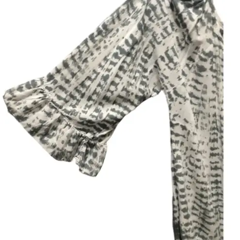 Tiare Hawaii Tie Dye Frilly Blouse - Size XL