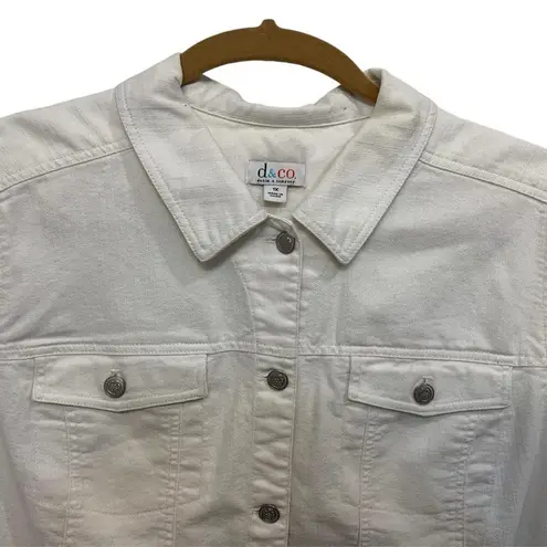 Denim & Company White Demin Jacket 1171 Size 1X